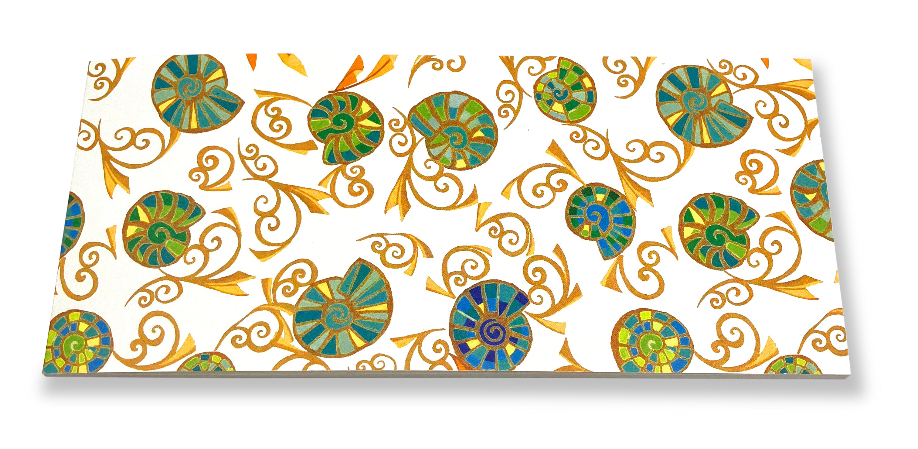 【ハートフル】メモ帳 アンモナイトと模様 中垣真琴