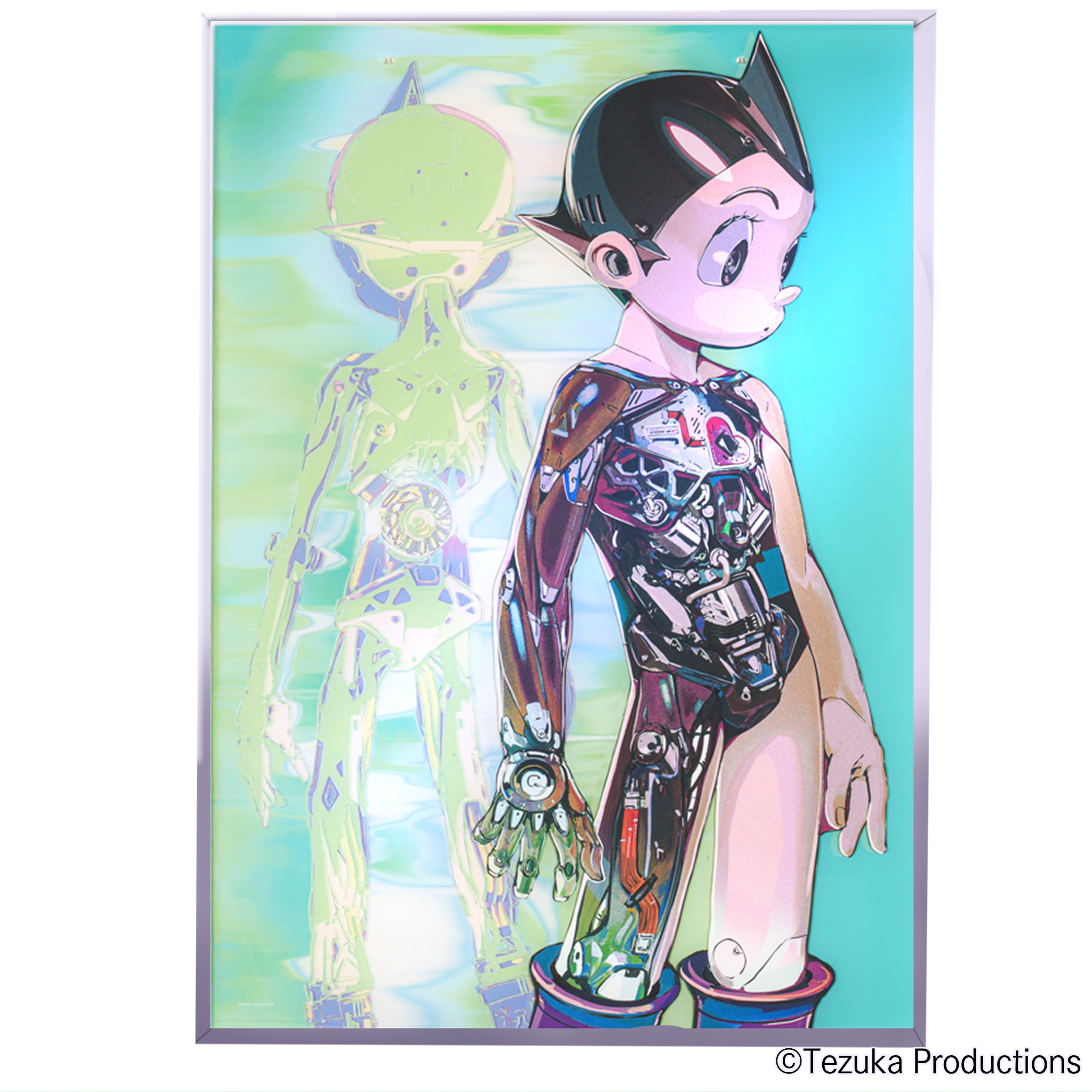 A2尺寸丙烯酸複製品原始藝術透明色(框架) Astro Boy 帕索納×Astro Boy &B.J。