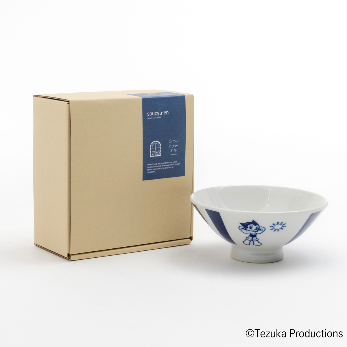 【期間限定】 瀬戸焼茶碗 (縦線) B・J & アトムPASONA×ATOM アンティーク雑貨